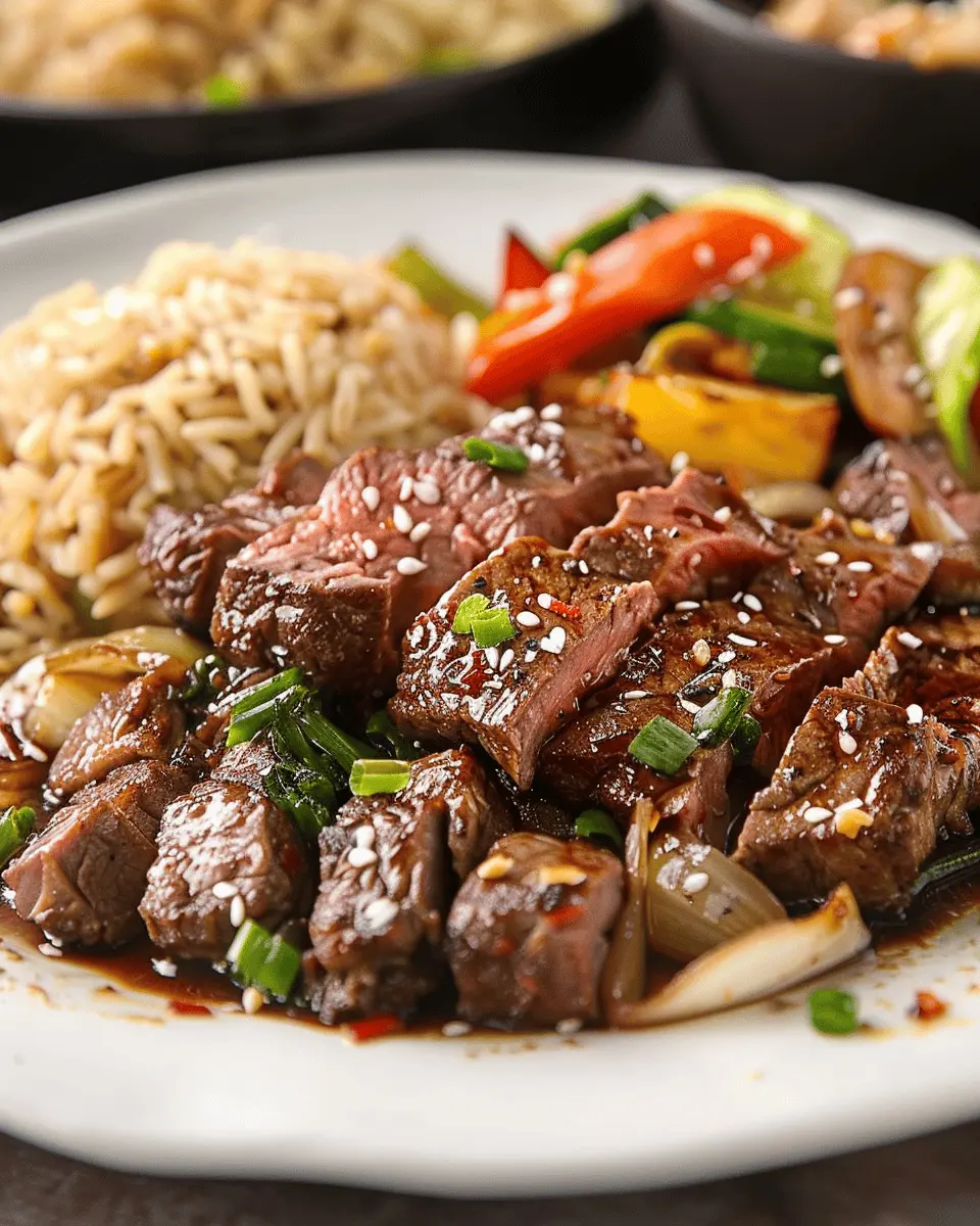 Hibachi Steak Delight: Easy Fried Rice and Veggie Recipe