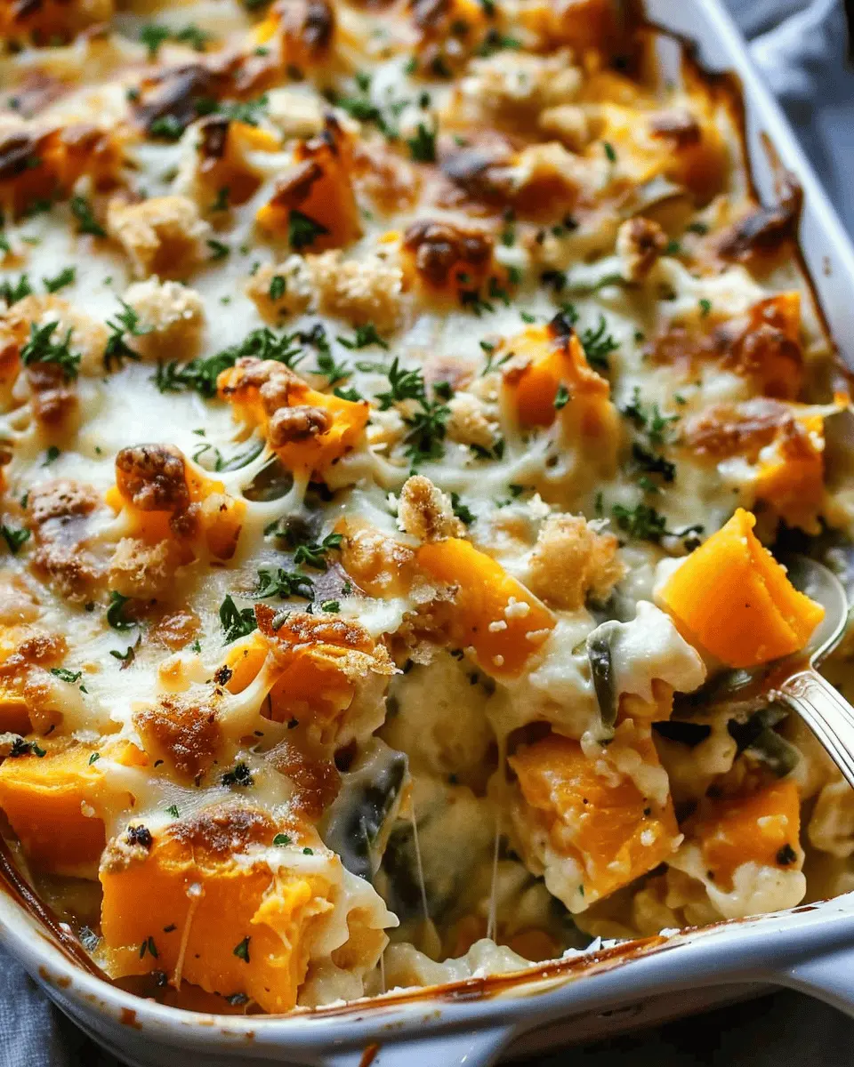 Cheesy Butternut Squash Casserole: A Cozy, Comforting Dish