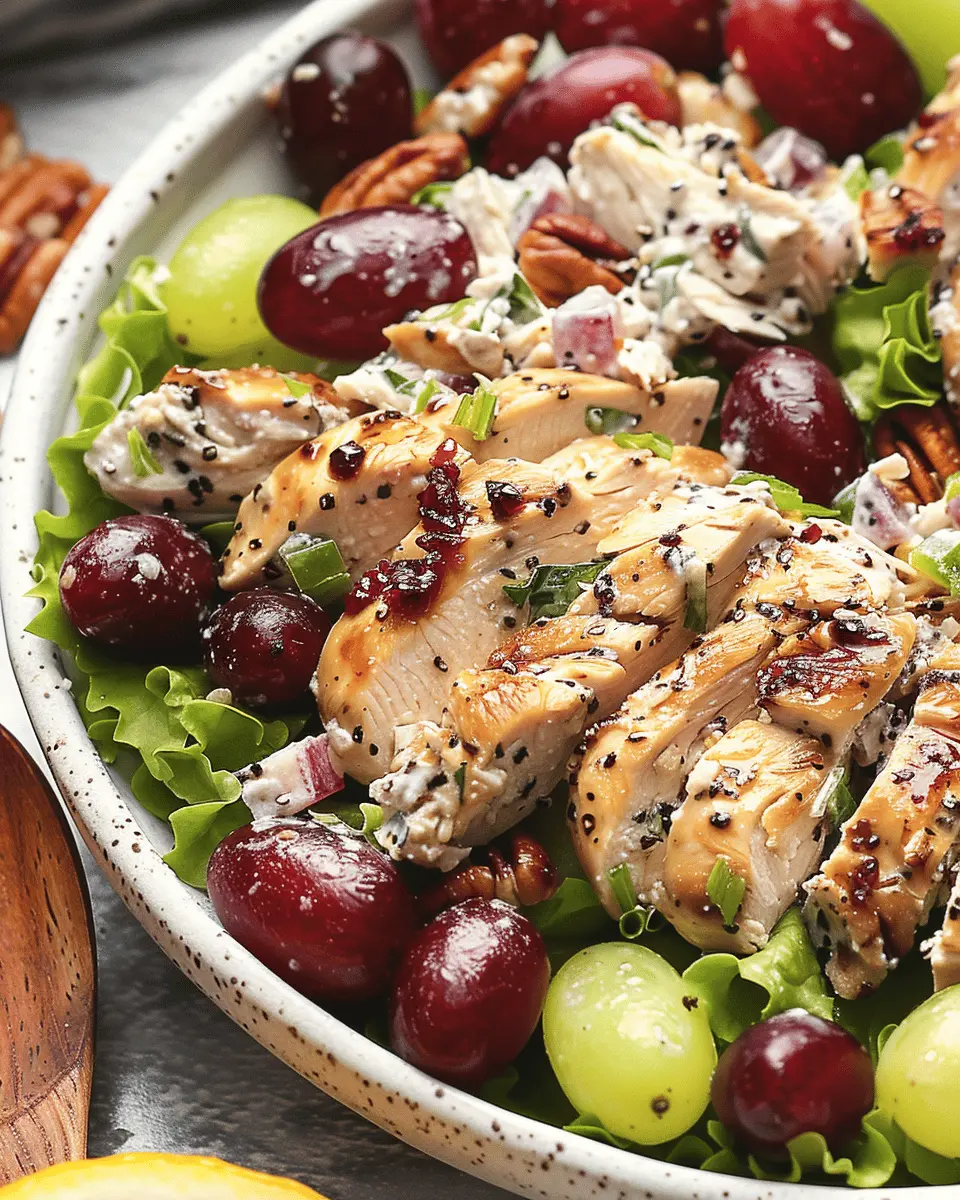 Grape and Chicken Salad: Easy Lemon Balsamic Vinaigrette Recipe