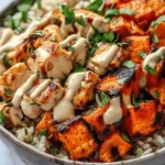 Healthy Chicken & Sweet Potato Rice Bowl