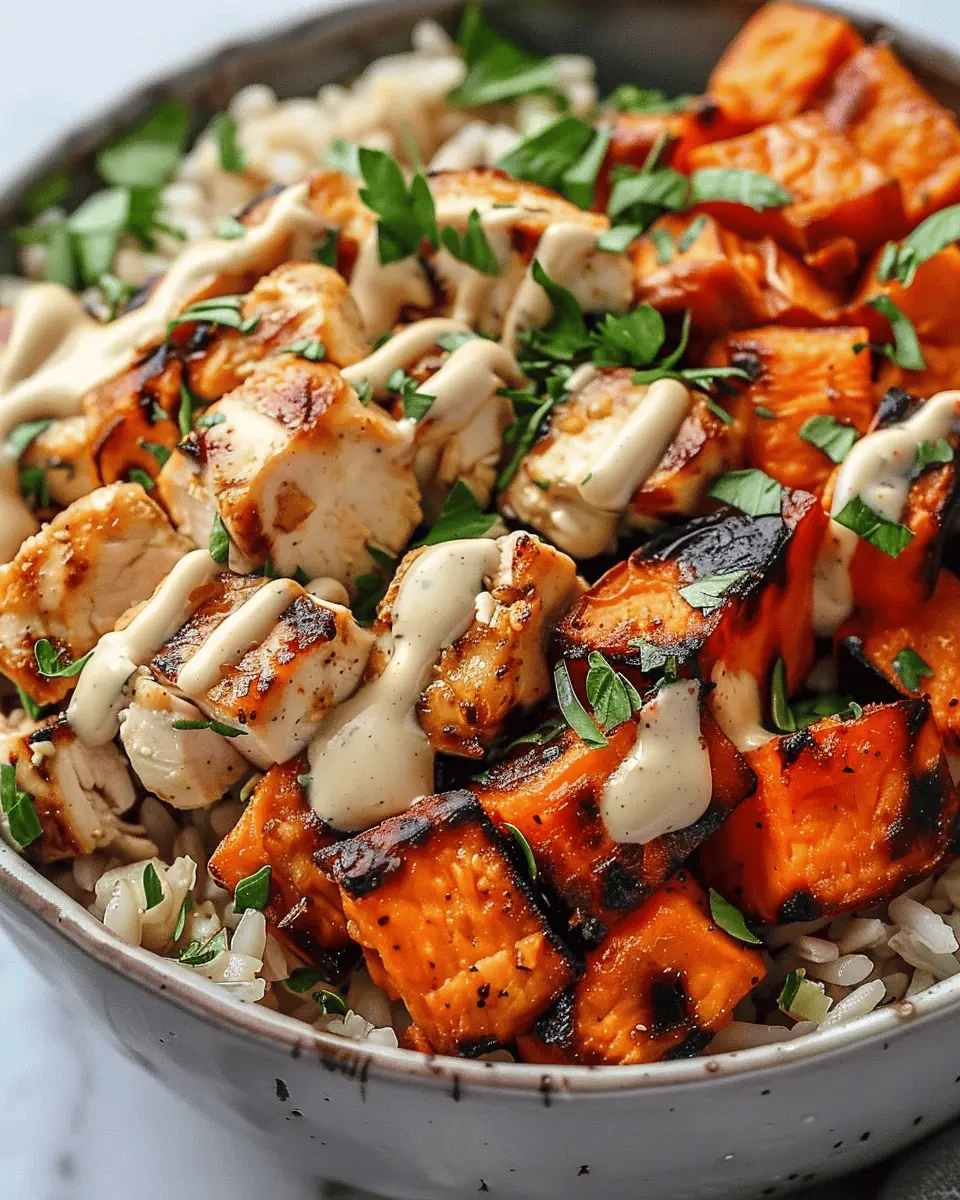 Healthy Chicken & Sweet Potato Rice Bowl: A Nourishing Delight