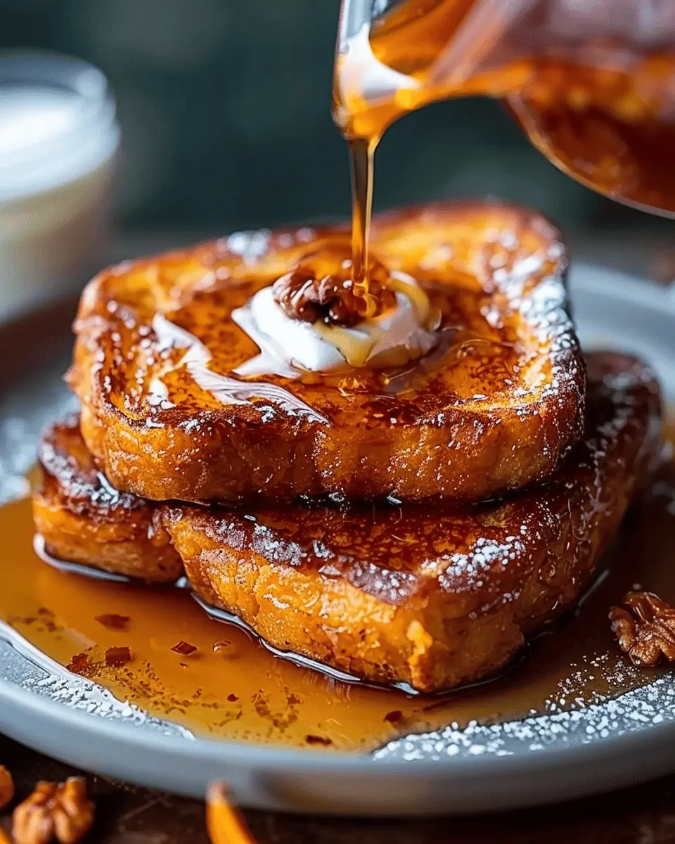 Pumpkin French Toast Breakfast: Easy Fall Recipe with Turkey Bacon