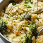 Cheesy Chicken Broccoli Orzo