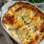 Roasted Garlic Potatoes au Gratin