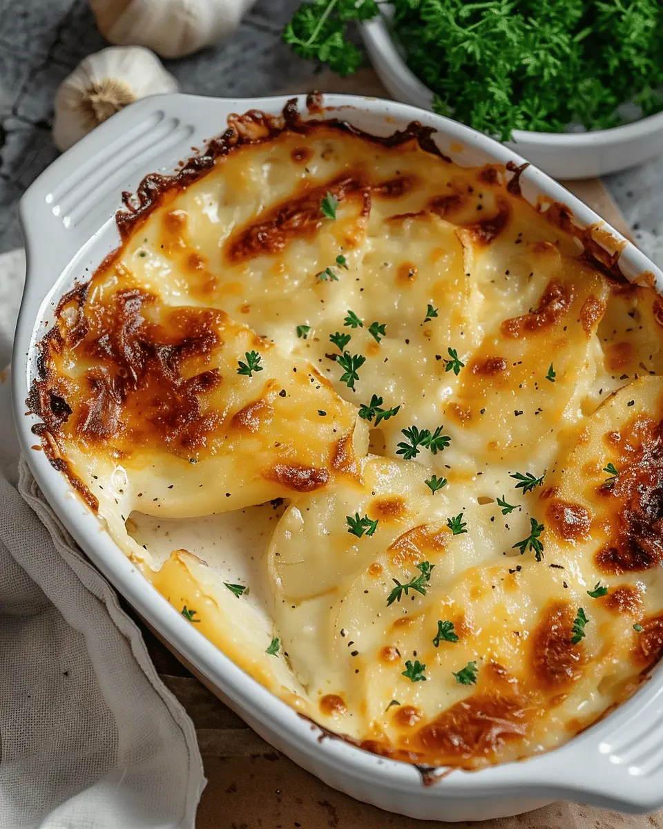 Roasted Garlic Potatoes au Gratin: The Best Comfort Food Delight