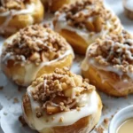 Apple Cheesecake Buns with a Crumble Topping and Sweet Glaze