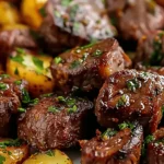 Garlic Butter Steak Bites and Potatoes (Tender & Crispy!) Recipe