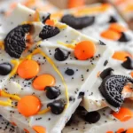 Easy White Chocolate Halloween Oreo Bark