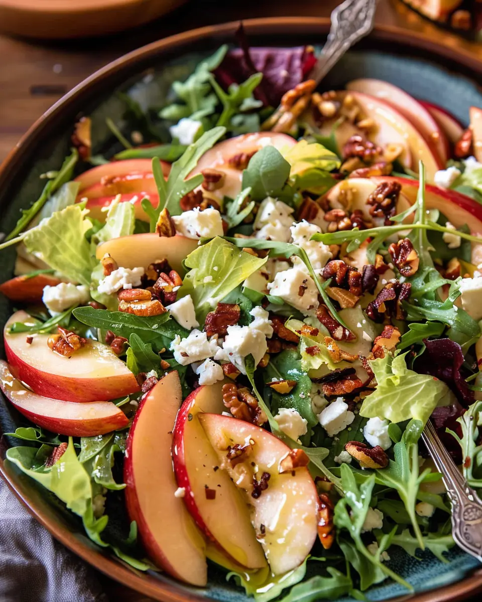 Autumn Harvest Honeycrisp Apple and Feta Salad Delightfully Fresh
