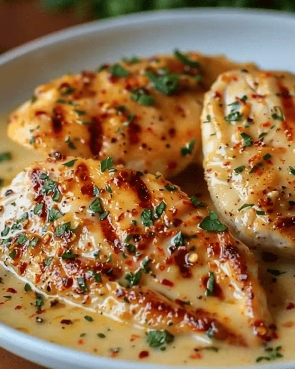 Chicken Fillet Spicy Sauce: Indulgent Garlic-Parmesan Delight