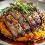 Apple Cider Pork with Mashed Sweet Potatoes Recipe