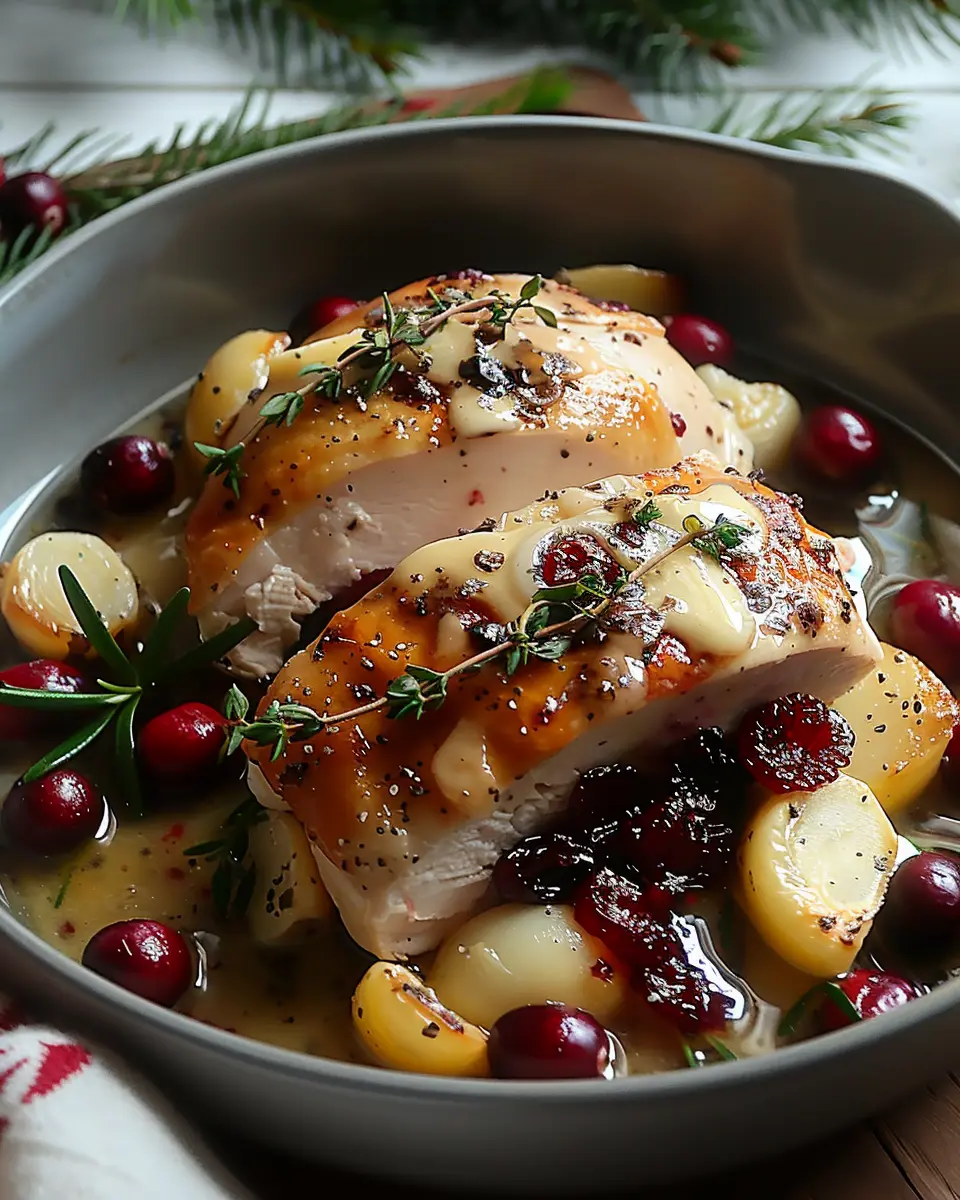 Impressive Cranberry Brie Stuffed Chicken with Turkey Bacon Bliss