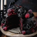 Spooky Black Velvet Halloween Cake