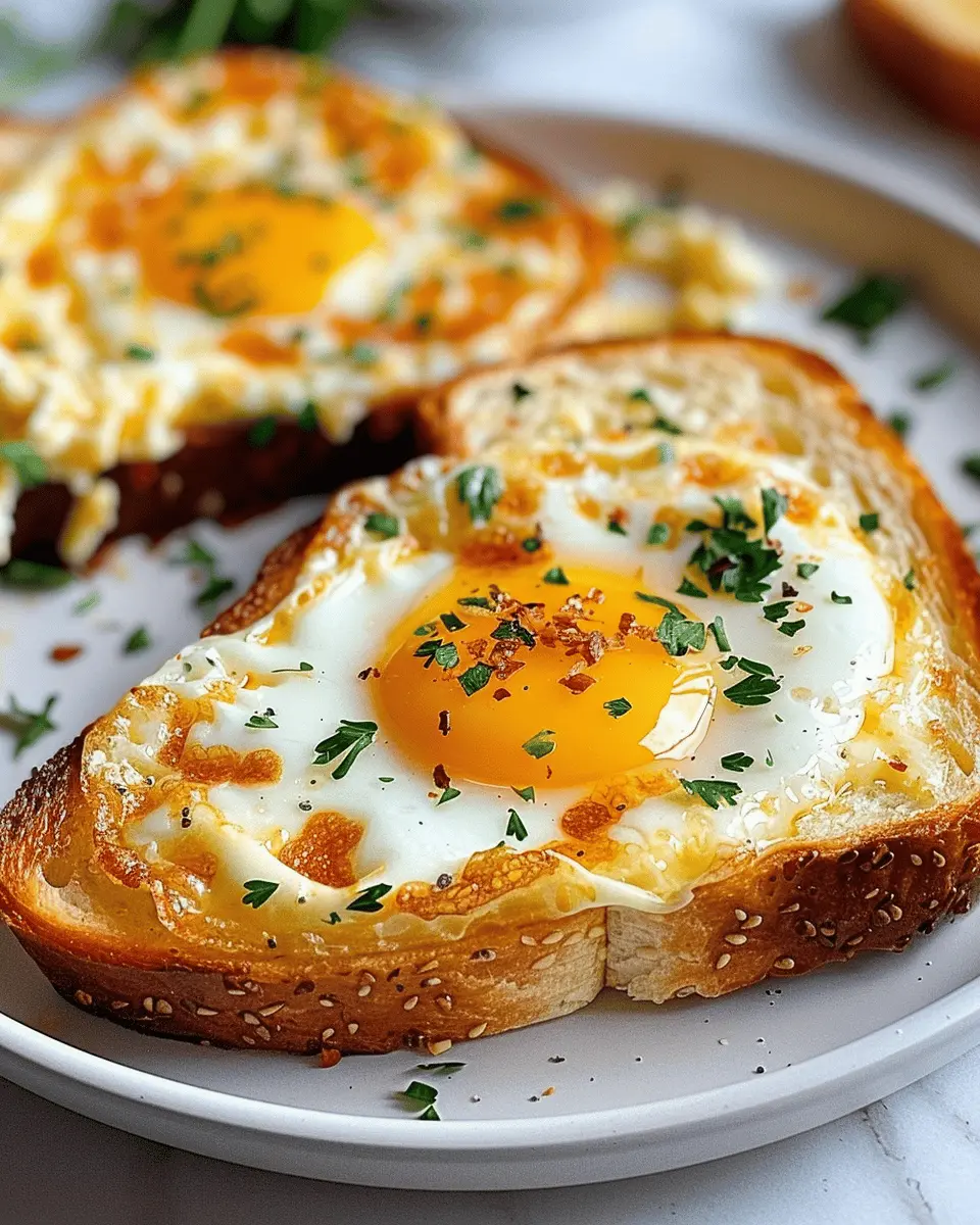 Cheesy Egg Toast: Easy Breakfast Idea with Turkey Bacon Delight
