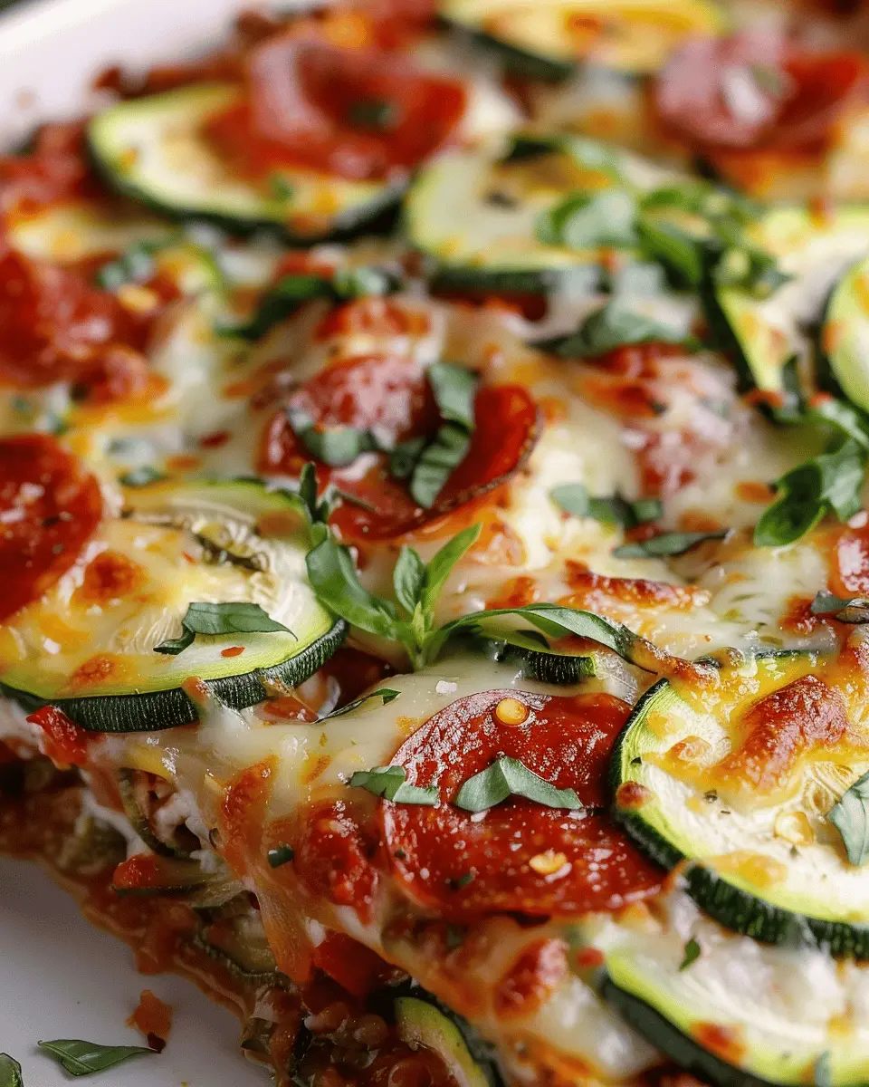Zucchini Pizza Casserole: Easy and Delicious with Turkey Bacon