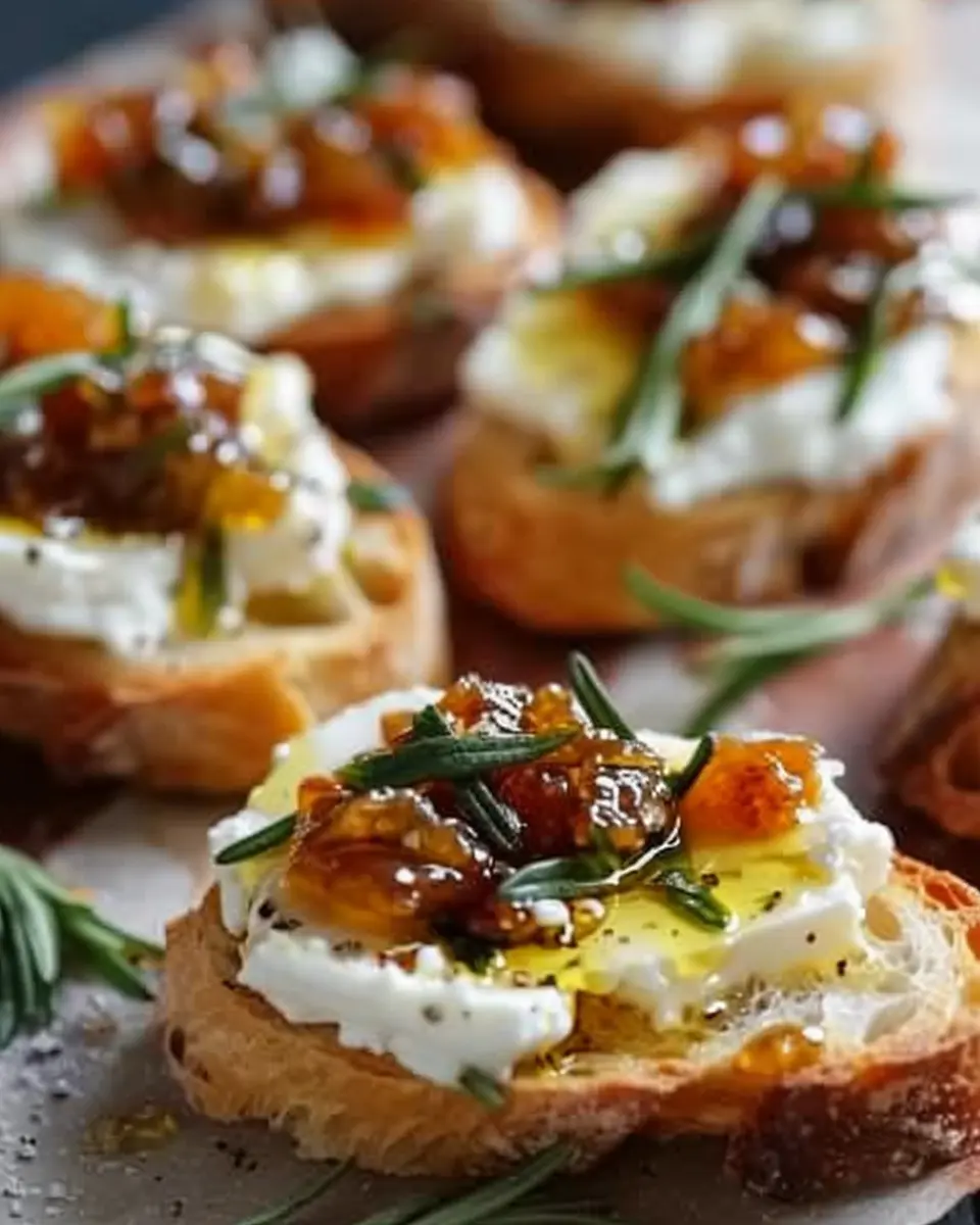 Whipped Feta Crostini with Hot Honey: Easy Gourmet Delight