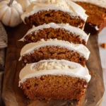 Pumpkin Bread with Cream Cheese Frosting