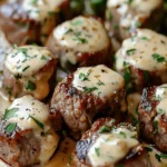 Easy Garlic Butter Steak Bites with a Rich Parmesan Cream Sauce