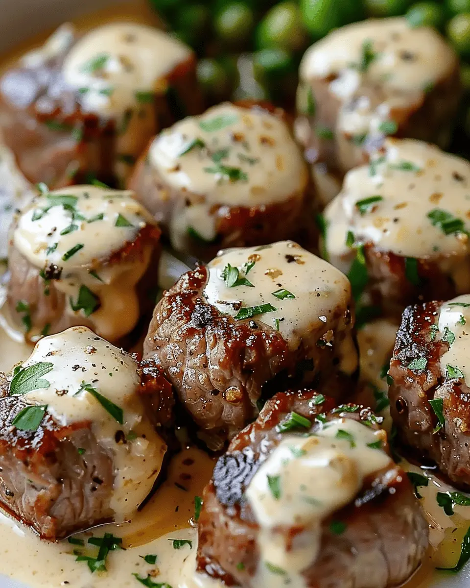 Easy Garlic Butter Steak Bites with Rich Parmesan Cream Sauce Bliss