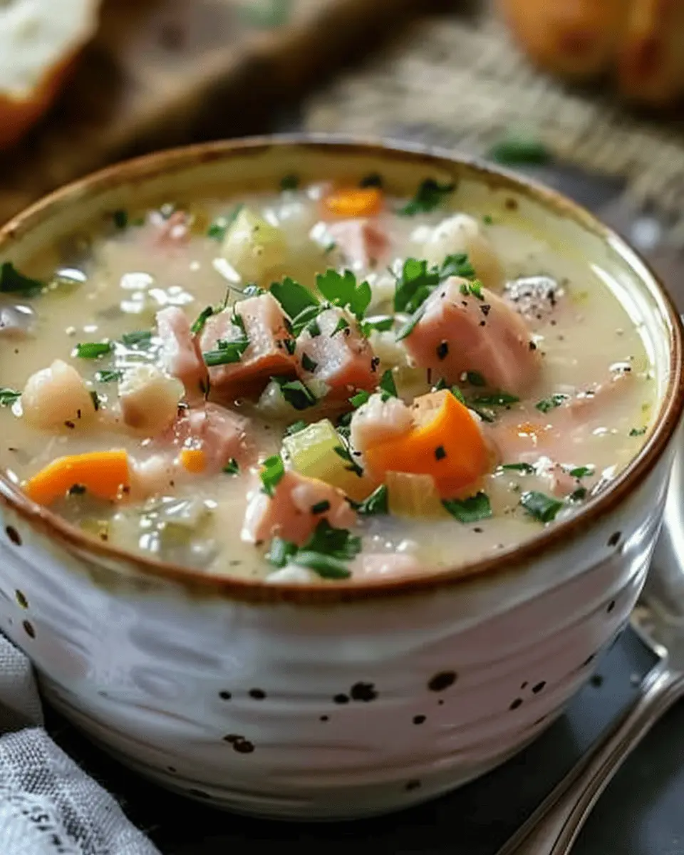Miraculous Ham Soup Recipe: Cozy Chicken Ham Delight with Turkey Bacon