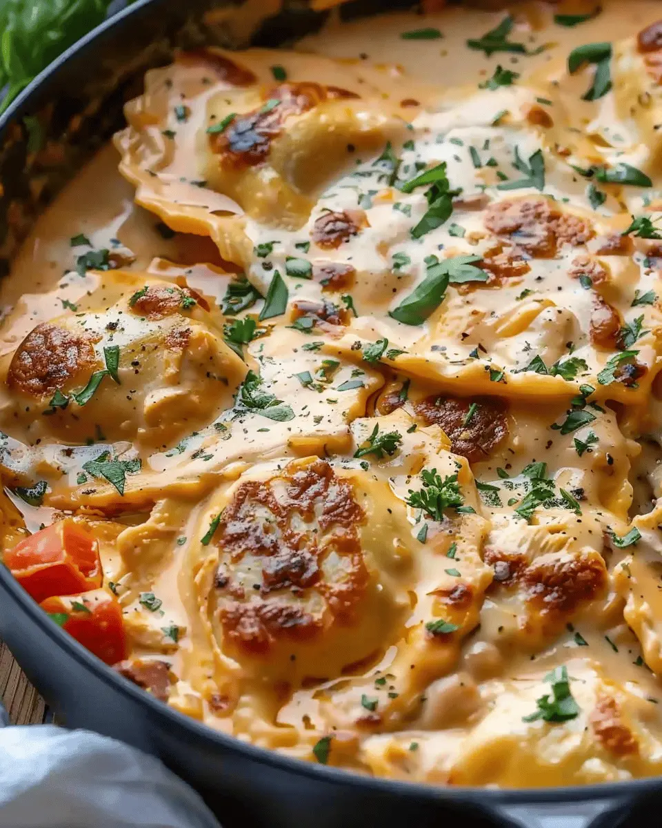 Creamy Tuscan Chicken Ravioli: A Comforting Weeknight Delight