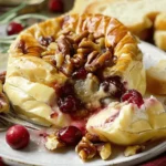 Baked Stuffed Brie with Cranberries and Walnuts