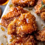 Baked Crunchy Hot Honey Chicken.