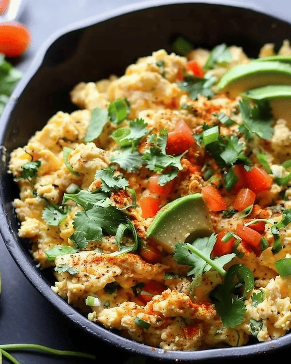 Paleo Mexican Scrambled Eggs with Turkey Bacon and Chicken Ham