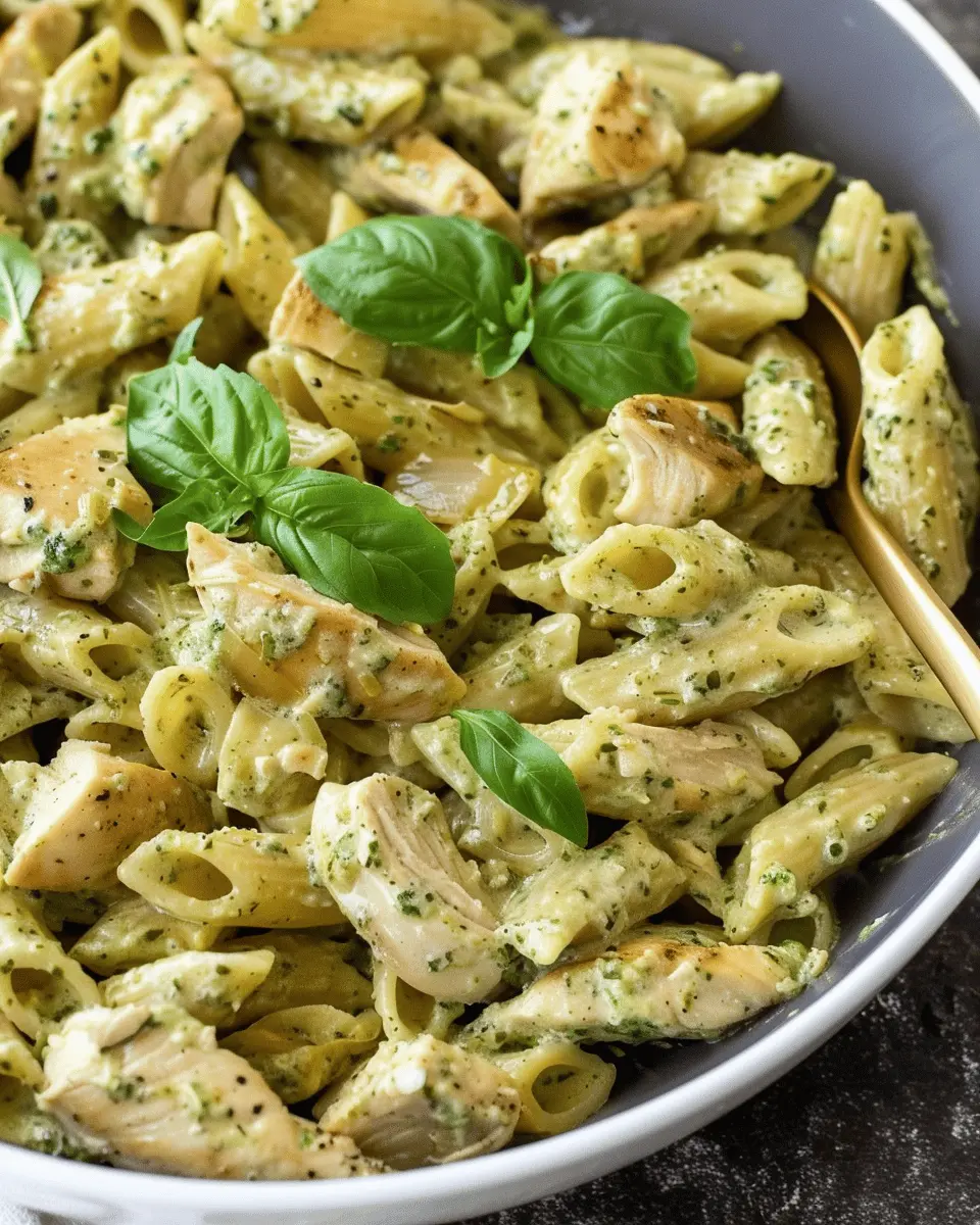 Creamy Chicken Pesto Pasta: A Quick and Indulgent Delight