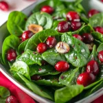 Delicious Christmas Cranberry Spinach Salad