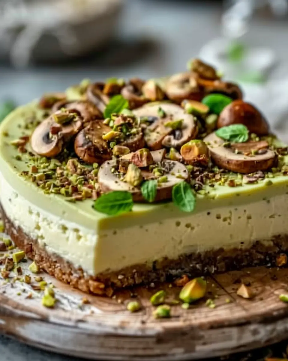 Delicious Pistachio and Mushroom Cheesecake Recipe for Home Cooks