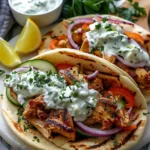 Mediterranean Chicken Gyros with Creamy Feta Tzatziki
