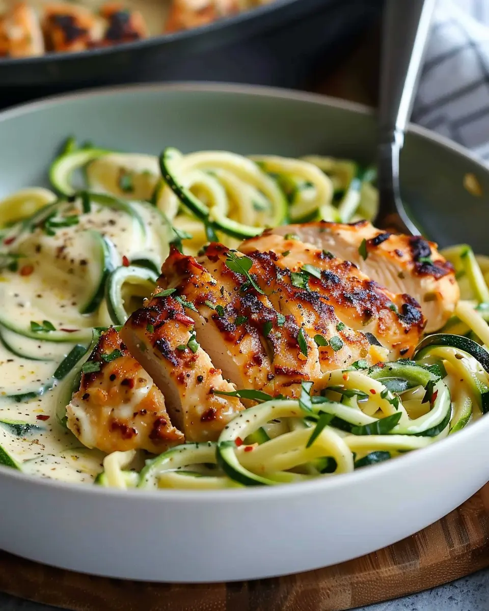 Zucchini Noodle Chicken Alfredo: Easy Comfort Food Delight