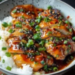 Caramelized Soy Chicken in Garlic Ginger Broth with Rice