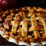 Toffee Apple Pie with Vanilla Custard