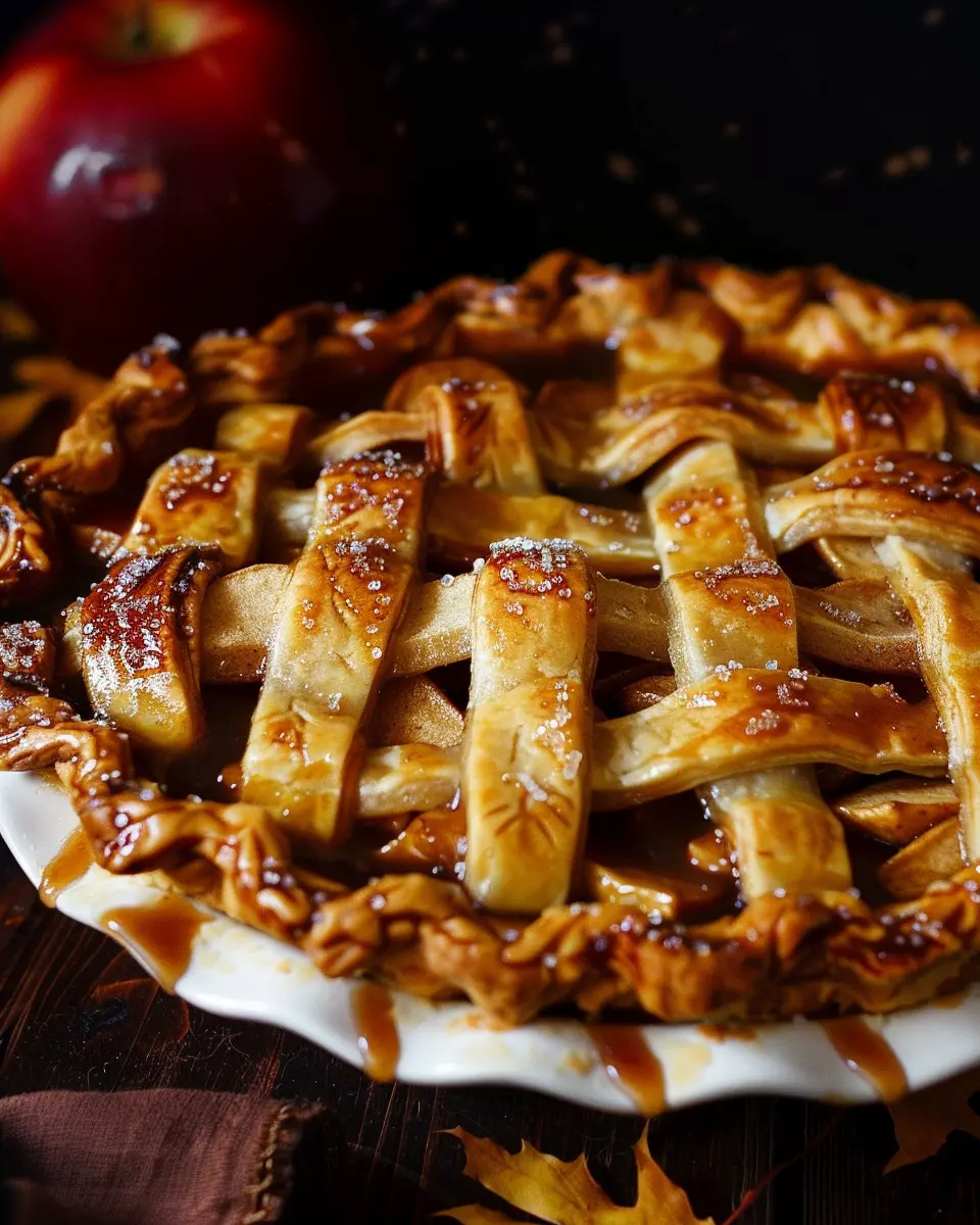 Toffee Apple Pie: Indulgent Treat with Vanilla Custard Delight