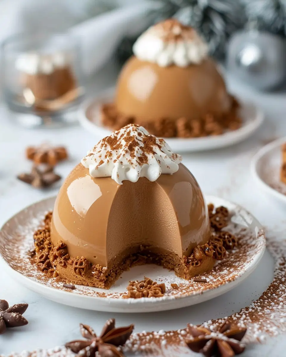 Gingerbread Latte Mousse Domes: The Best Gourmet Holiday Treat