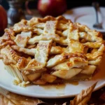 Toffee Apple Pie with Vanilla Custard