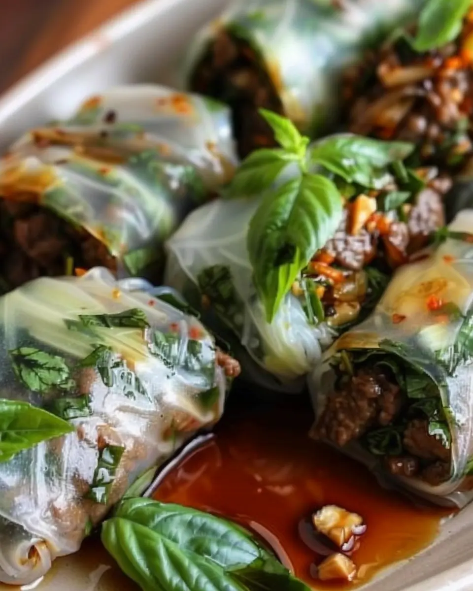 Thai Basil Beef Rolls: Easy Fresh Thai Flavors at Home