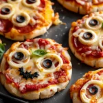 Spooky Mini Halloween Pizzas