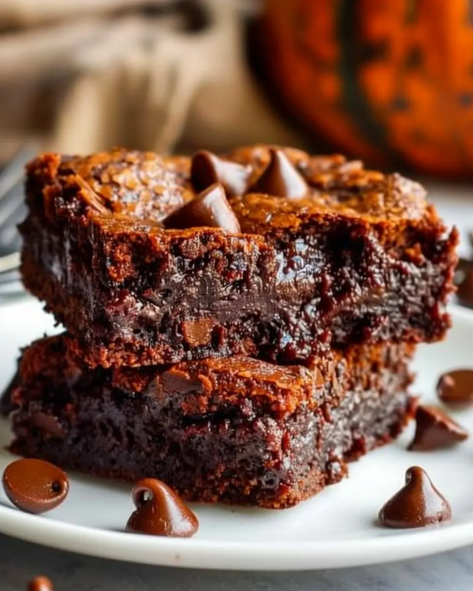 Gooey Flourless Pumpkin Brownies: Indulgent Treats in 20 Minutes