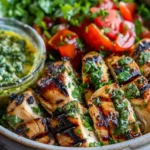 Chimichurri Grilled Chicken Bowl with Garlic Sauce