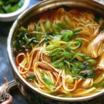 Aromatic Ginger Scallion Chicken Noodle Soup
