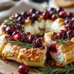 Brie Cheese and Cranberry Christmas Wreath: A Beautiful, Flavor-Packed Holiday Appetizer