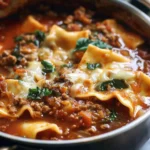 Mouthwatering One Pot Lasagna Soup