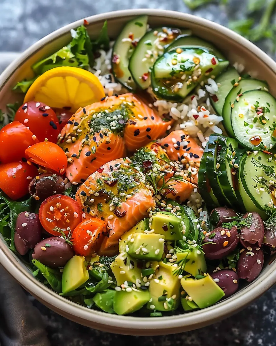 Mediterranean Salmon Bowl: Easy & Delicious Weeknight Meal