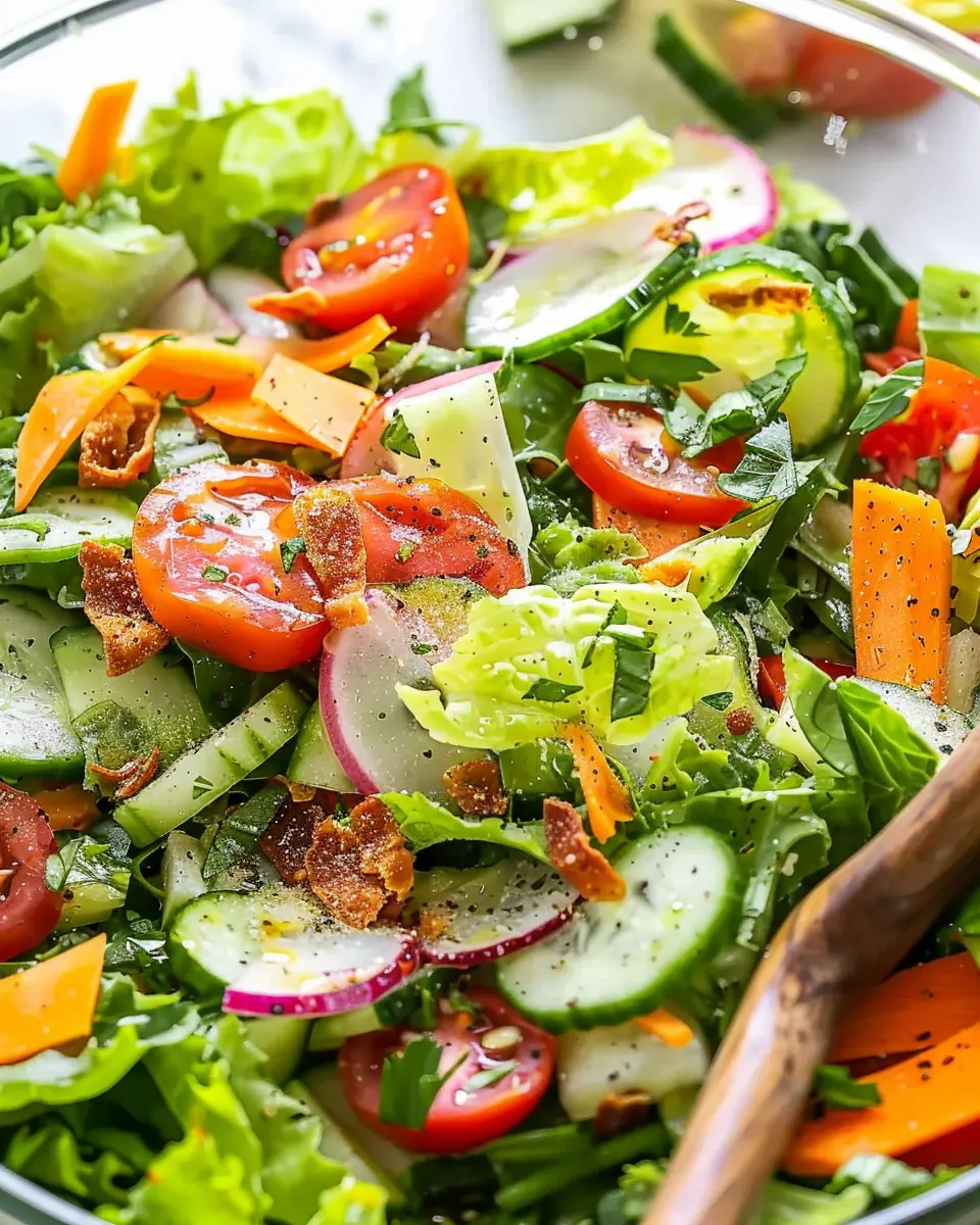 Classic House Salad – Quick and Easy Turkey Bacon Delight