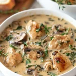 Comforting Rotisserie Chicken and Mushroom Soup