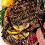 Grilled Tuscan Steak with Lemon, Garlic, and Rosemary