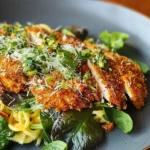 Savoring Spicy Chicken Caesar Schnitzel for Dinner Delight